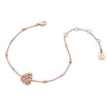 ROSE GOLD CHAIN BRACELET WITH TREE OF LIFE AND CZ